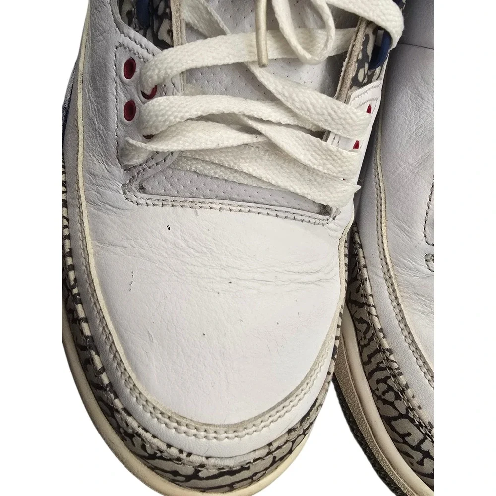 Air Jordan 3 Retro True Blue 2016 Y2K Streetwear Hypebeast Cement Sneakers 10.5